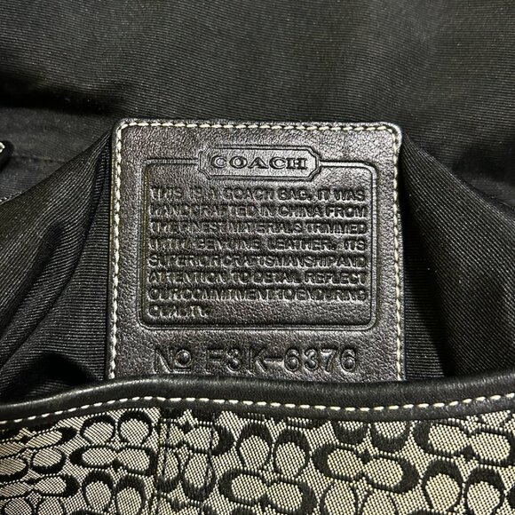 SOLD Coach Soho Y2K Signature Black & Grey Jacquard Buckle Flap Shoulder Bag - Picture 3 of 10
